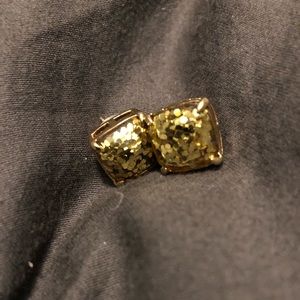 Kate Spade Gold Glitter Studs